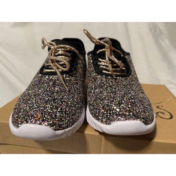 Southern Fried Chics Sneakers Shoes Women's Size 7 Sparkle Glitter Colorful NEW - Picture 10 of 13